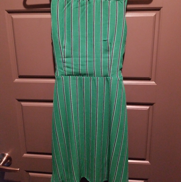 Green striped dress - Picture 4 of 5